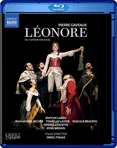 Blu-ray cover for opera *Léonore* featuring performers in costume.