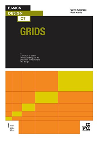 Book cover: "Grids" with black and orange geometric grid illustration.