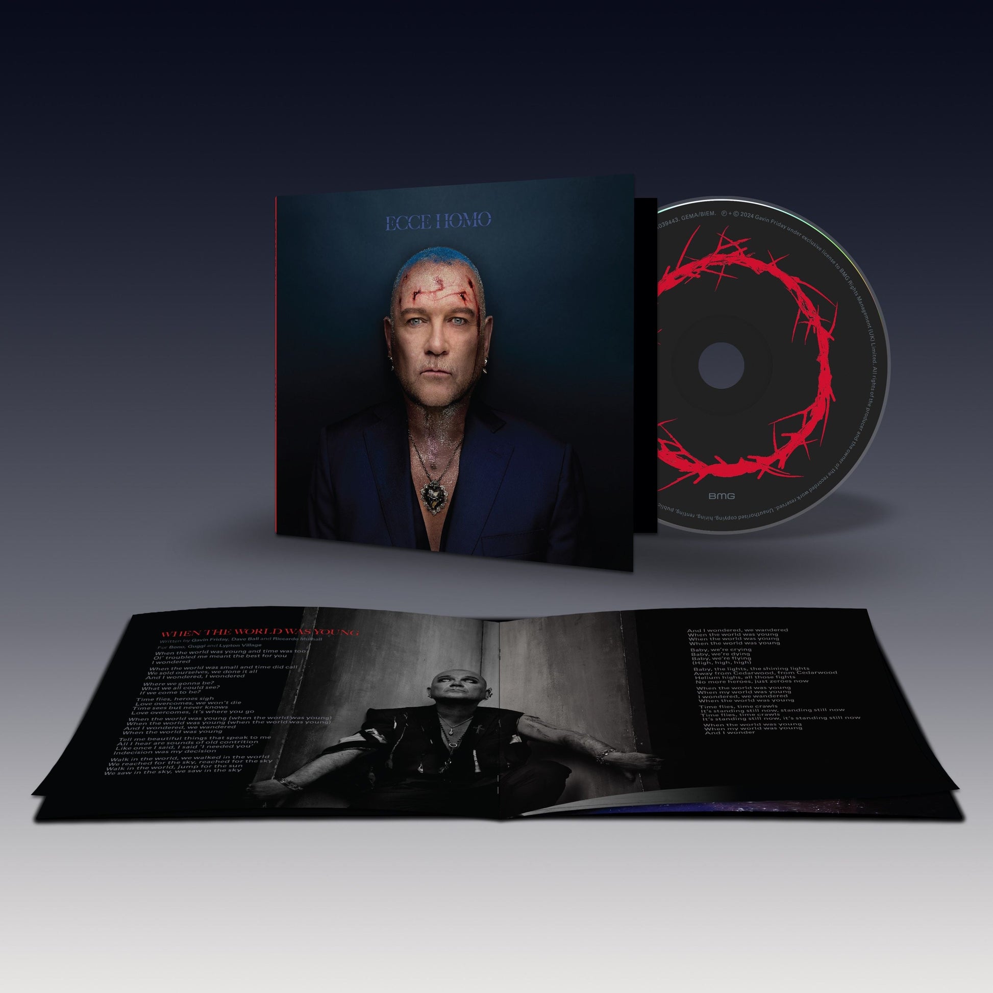 CD case for Gavin Friday’s “Ecce Homo” featuring a portrait of a man.