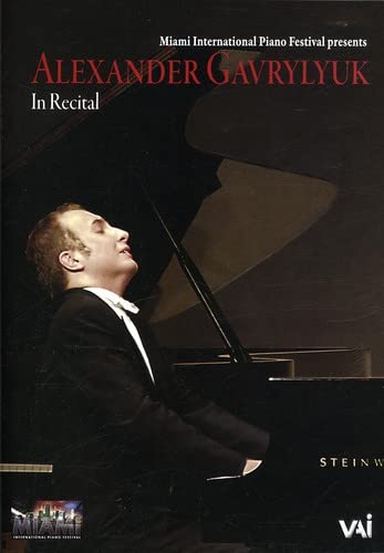 Alexander Gavrylyuk at a grand piano, DVD cover.
