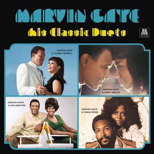 Marvin Gaye album cover featuring portraits of Gaye with duet partners.