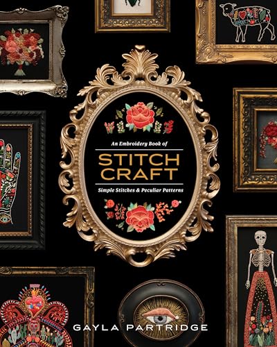 Book cover featuring ornate frames displaying colorful floral embroidery designs.