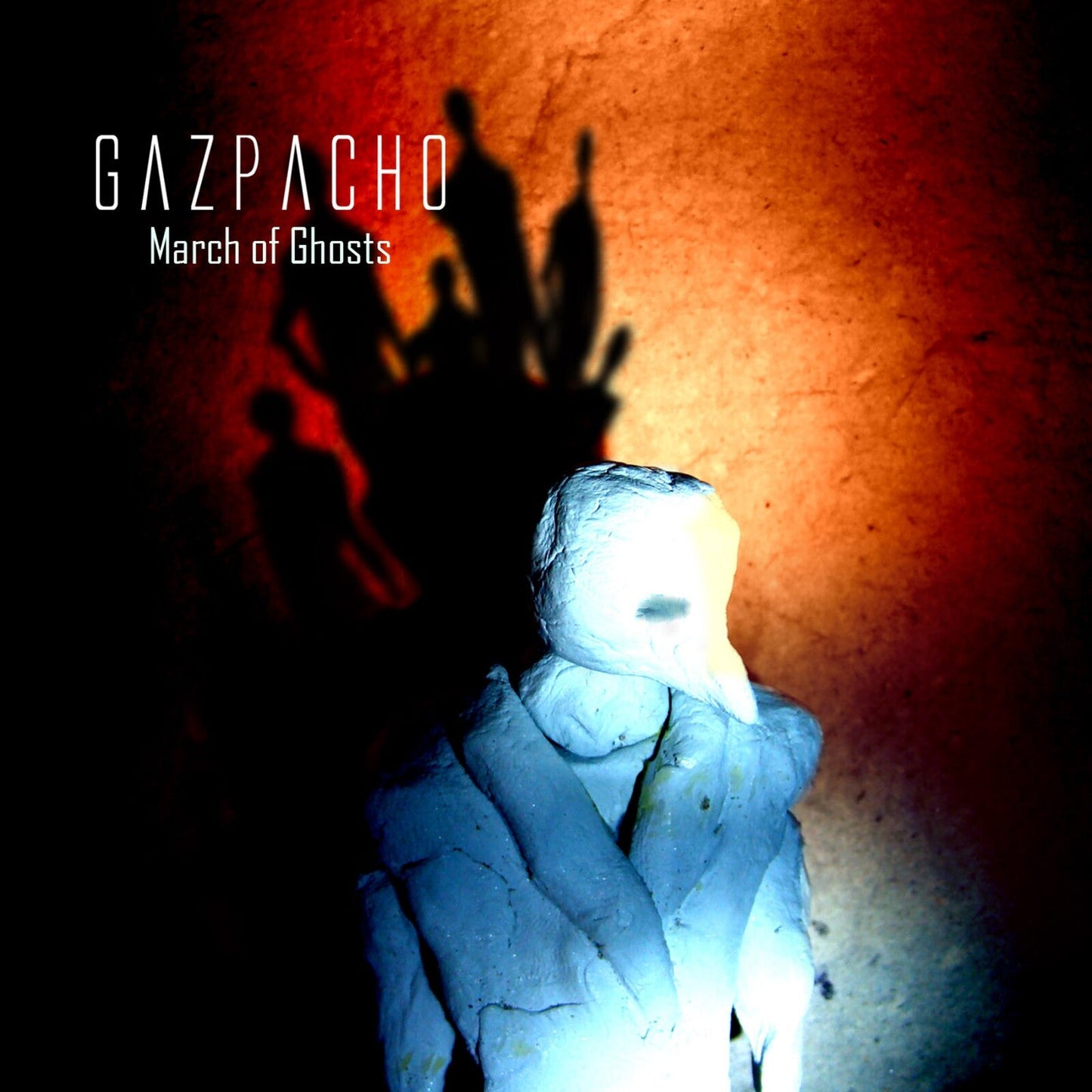 CD cover for Gazpacho’s “March Of Ghosts” featuring a ghostly figure.
