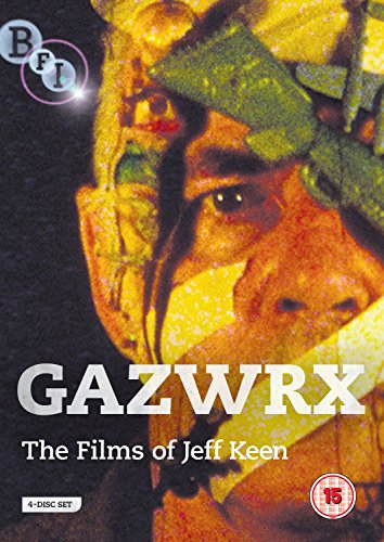 DVD cover for “Gazwrx – The Films of Jeff Keen” featuring a distorted face.