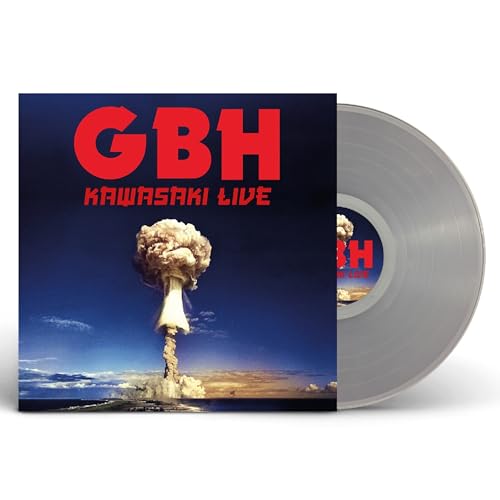 GBH "Kawasaki Live" vinyl record with mushroom cloud album art.