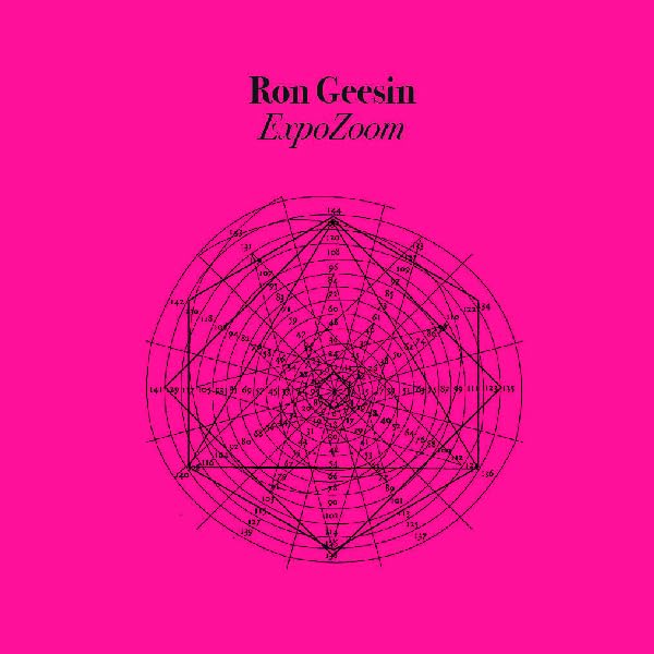 Pink CD cover for Ron Geesin’s Expozoom, featuring a circular diagram.