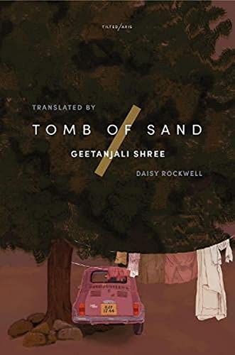 Book cover for Tomb of Sand featuring a pink car under a large tree.