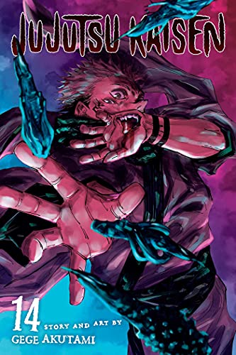 Manga cover featuring a character with multiple eyes and sharp teeth against purple background.