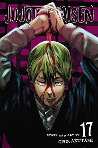 Jujutsu Kaisen volume 17 cover: injured character with green hair.