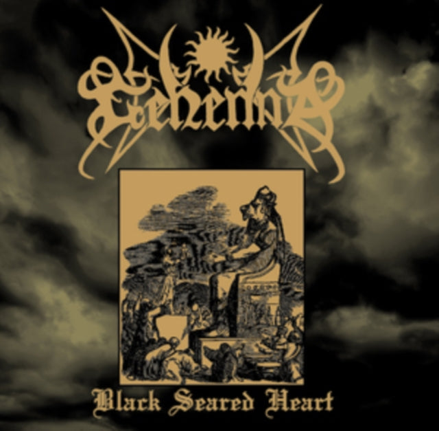 Gehenna album cover: dark, ornate logo over a vintage illustration.