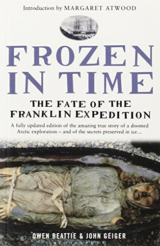 Book cover: “Frozen in Time” with a ship and skeletal remains image.