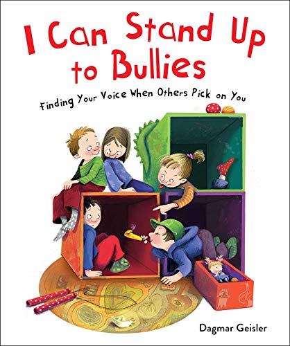 Book cover depicting children playing amongst colorful cardboard boxes.