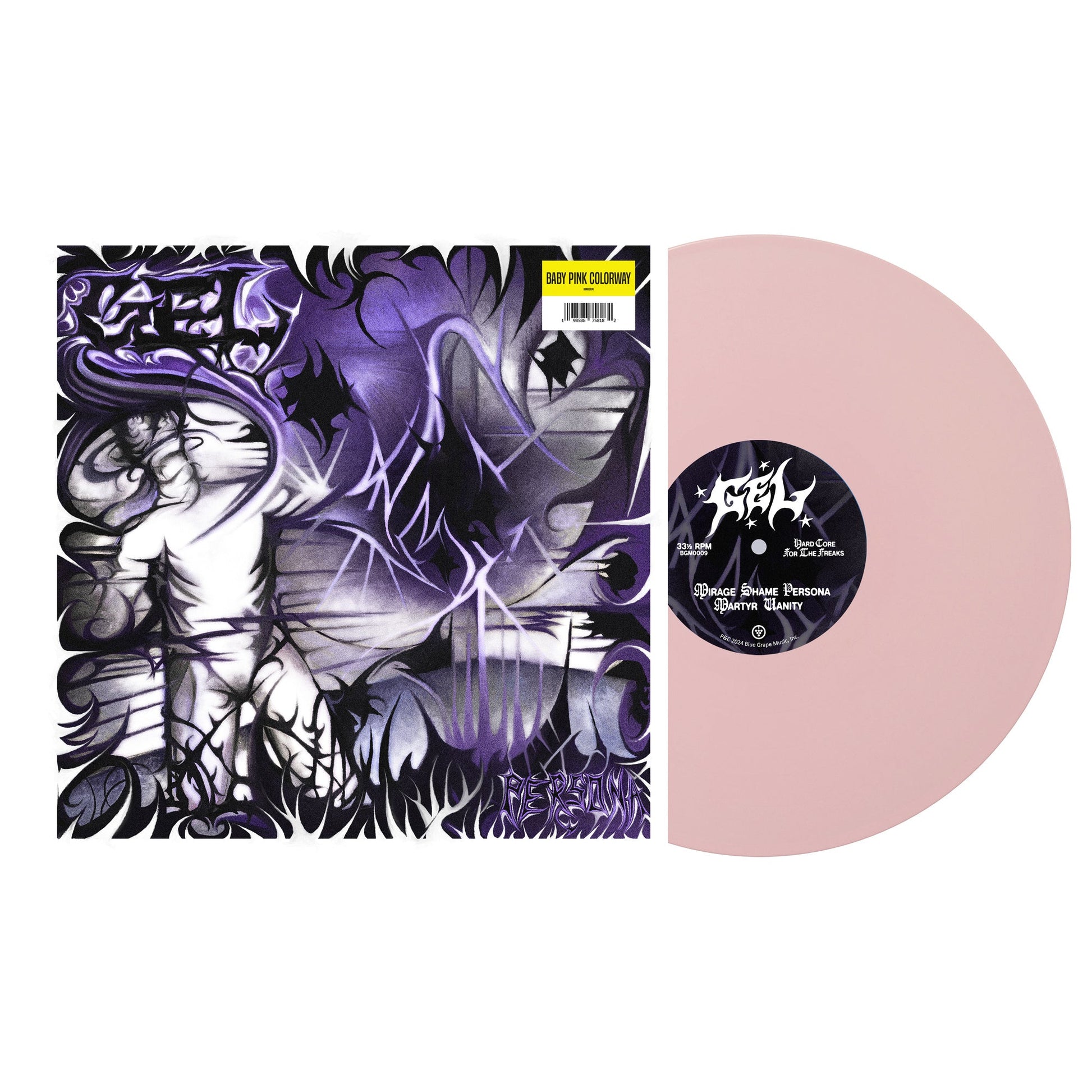 Gel - Persona" vinyl record with illustrated cover and pink disc.