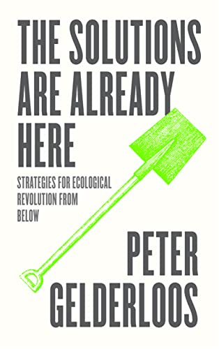 Book cover with bold green text and a gardening tool illustration.