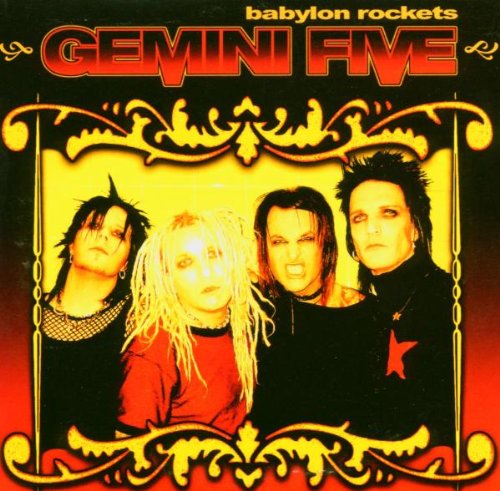 CD cover for Gemini Five’s “Babylon Rockets” featuring a band portrait.