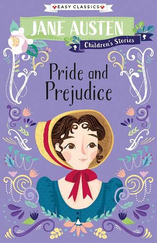 Cover of "Pride and Prejudice" children’s edition with illustrated woman.