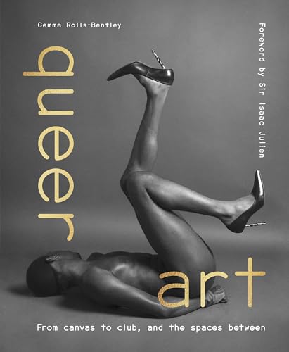 Book cover: a person’s legs and torso, wearing heels, with gold text.