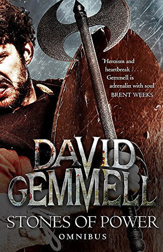 Book cover: warrior with axe, dark fantasy, title "Stones of Power".