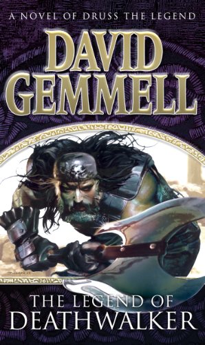 Book cover featuring a warrior with a large axe titled The Legend of Deathwalker.