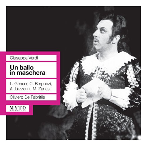 CD cover for Verdi’s “Un ballo in maschera” opera, featuring a tenor.