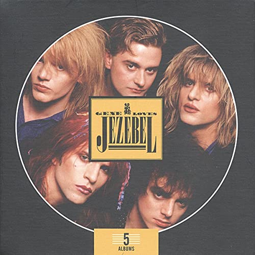 Gene Loves Jezebel album cover featuring five band members in a circle.