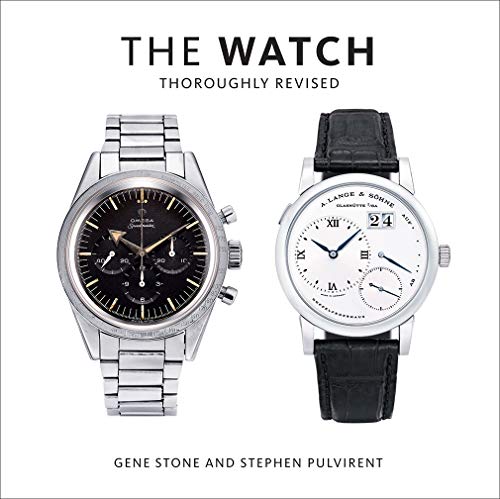 Book cover titled The Watch featuring a silver chronograph and a white-faced dress watch.