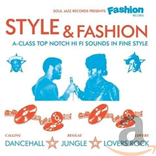 CD cover: retro illustrations of men, records, and text “Style & Fashion”.