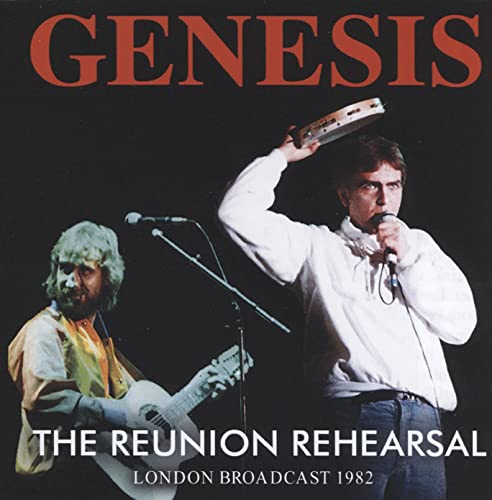 Genesis CD cover: Phil Collins and Mike Rutherford performing live.