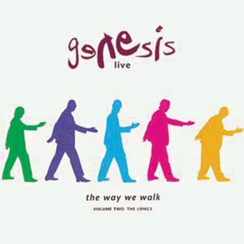 Genesis album cover: colorful silhouettes of walking figures.