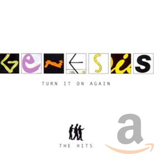Genesis “Turn It On Again – The Hits” CD cover with colorful logo.