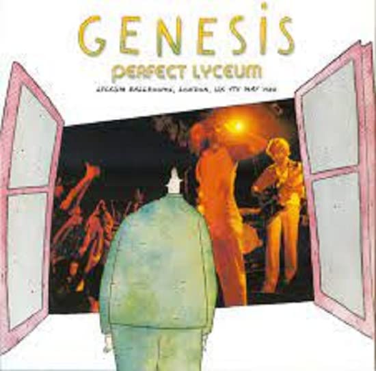 Genesis album cover: figures seen through an open window frame.