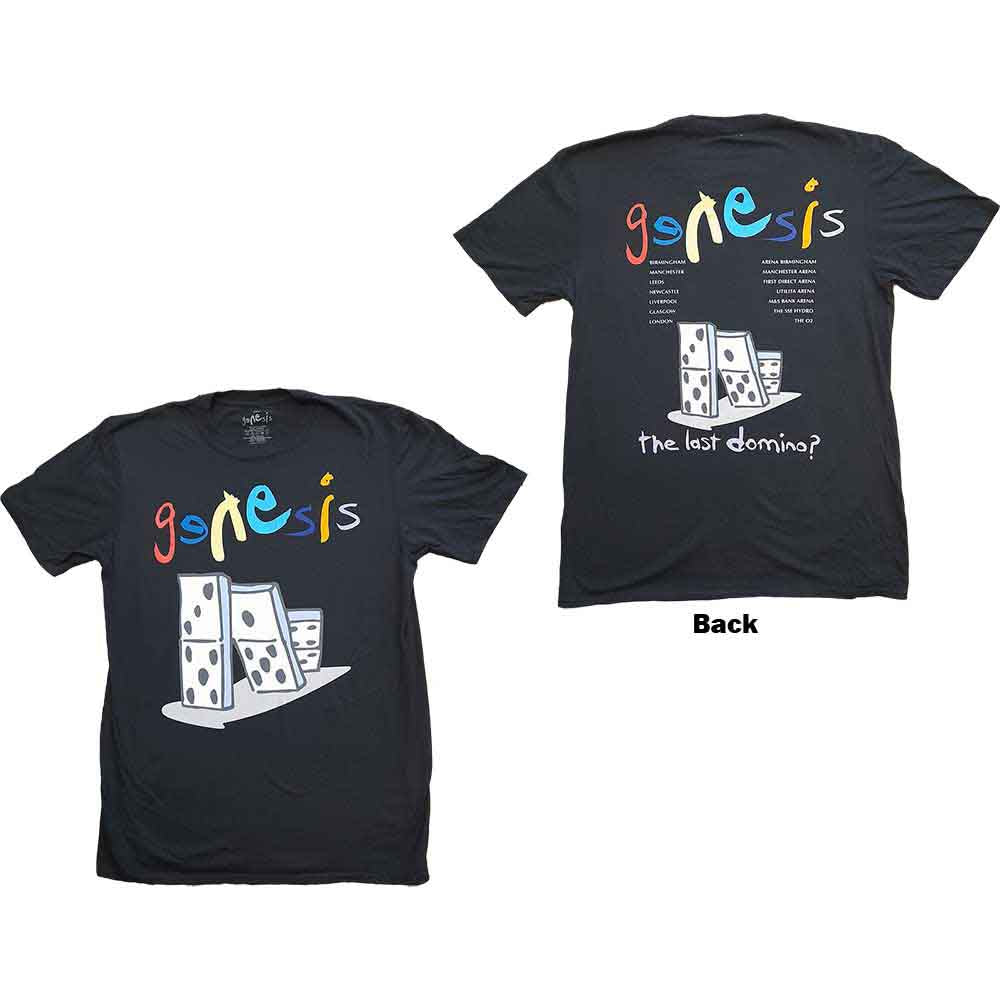 Black Genesis band t-shirt, large back print, extra-large size.