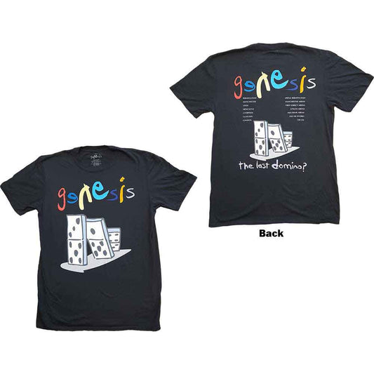 Black Genesis band t-shirt, large back print, extra-large size.