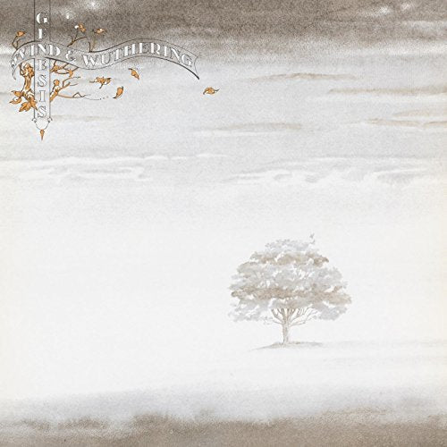 Genesis "Wind And Wuthering" CD cover: a tree in a misty landscape.