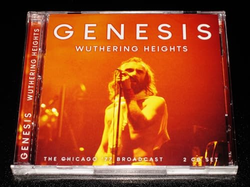 Genesis "Wuthering Heights" CD case with a performer in concert.