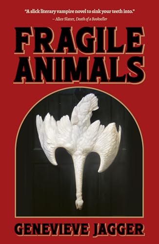 Book cover for Fragile Animals by Genevieve Jagger featuring a white winged sculpture.