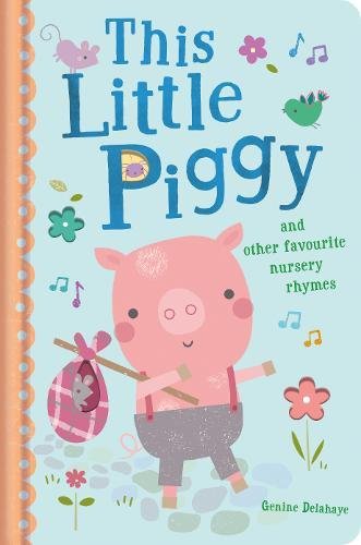 Book cover featuring a pink pig with a walking stick and floral details.