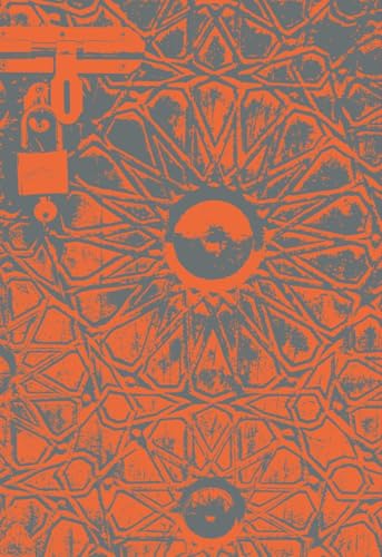 Orange and gray geometric pattern with architectural elements, book cover.