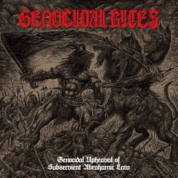 Dark fantasy album cover featuring a demonic figure with a scythe.