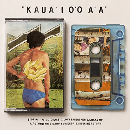 Cassette tape with collage cover featuring a person and sunflower.