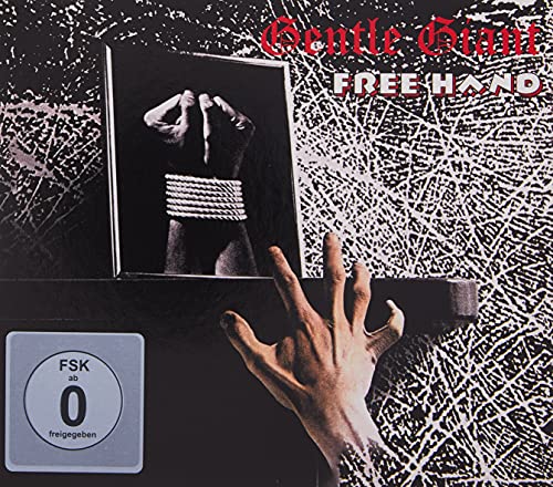 CD case with black and white image of bound hands, German rating label.