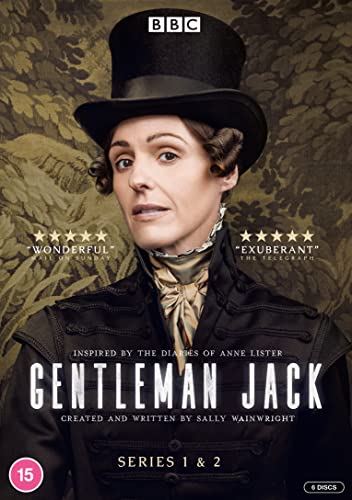 DVD cover for “Gentleman Jack” featuring Suranne Jones in period costume.