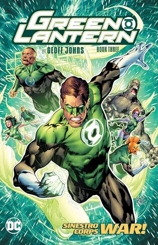 Green Lantern comic book cover featuring heroes in dynamic action poses.