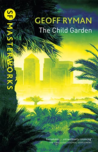 Book cover: city skyline seen through lush, green foliage.