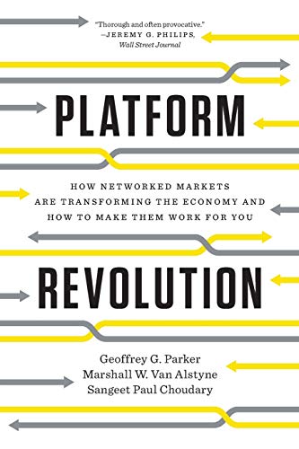 Book cover for Platform Revolution with yellow and grey arrows on white background.