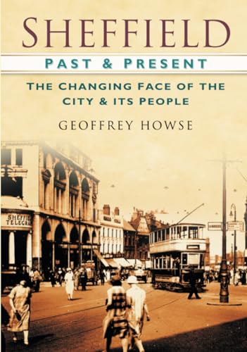 Book cover showing a vintage Sheffield street scene with trams and pedestrians.