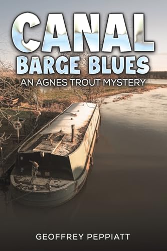 Book cover: “Canal Barge Blues” featuring a narrowboat on a canal.