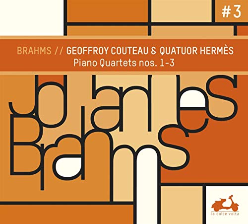 CD cover for Brahms piano quartets by Geoffroy Couteau & Quatuor Hermès.