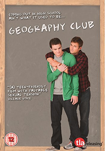 DVD cover for "Geography Club" featuring two young men embracing.