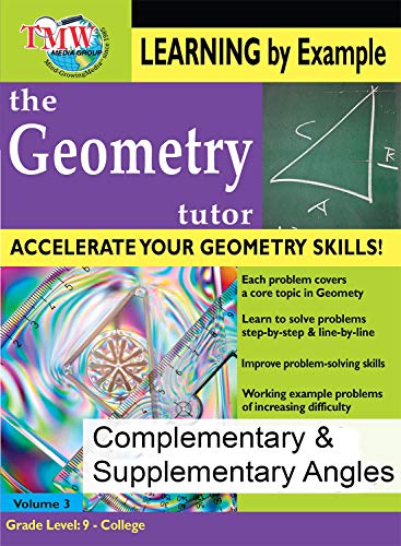 DVD cover for "Geometry Tutor" featuring geometric shapes and tools.